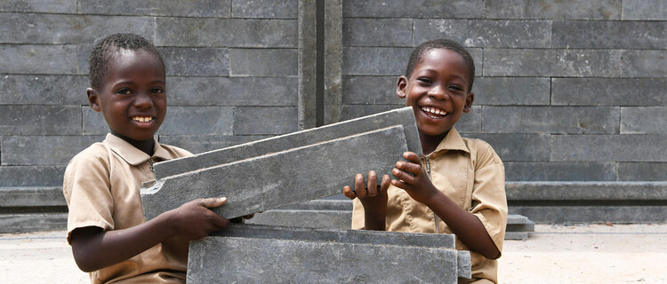Schoolkinderen in Ivoorkust